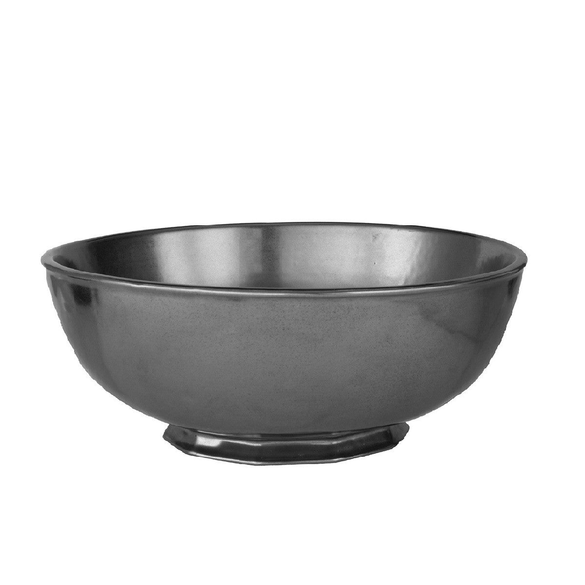 Pewter Stoneware 10" Serving Bowl