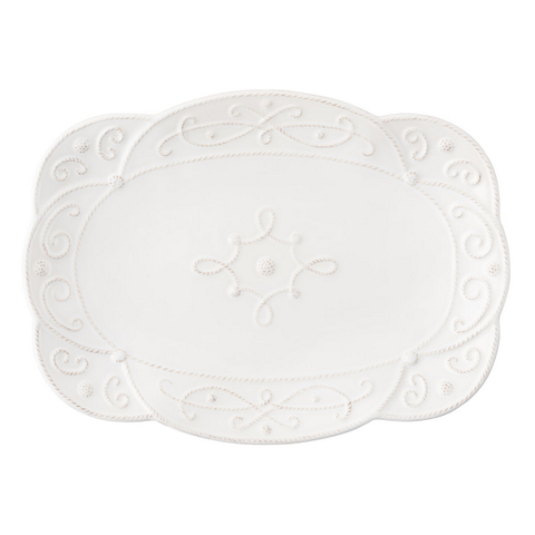 Jardins du Monde Whitewash 15" Platter