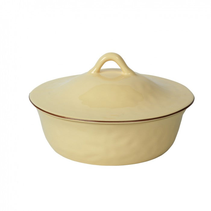 Cantaria Round Covered Casserole Almost Yellow