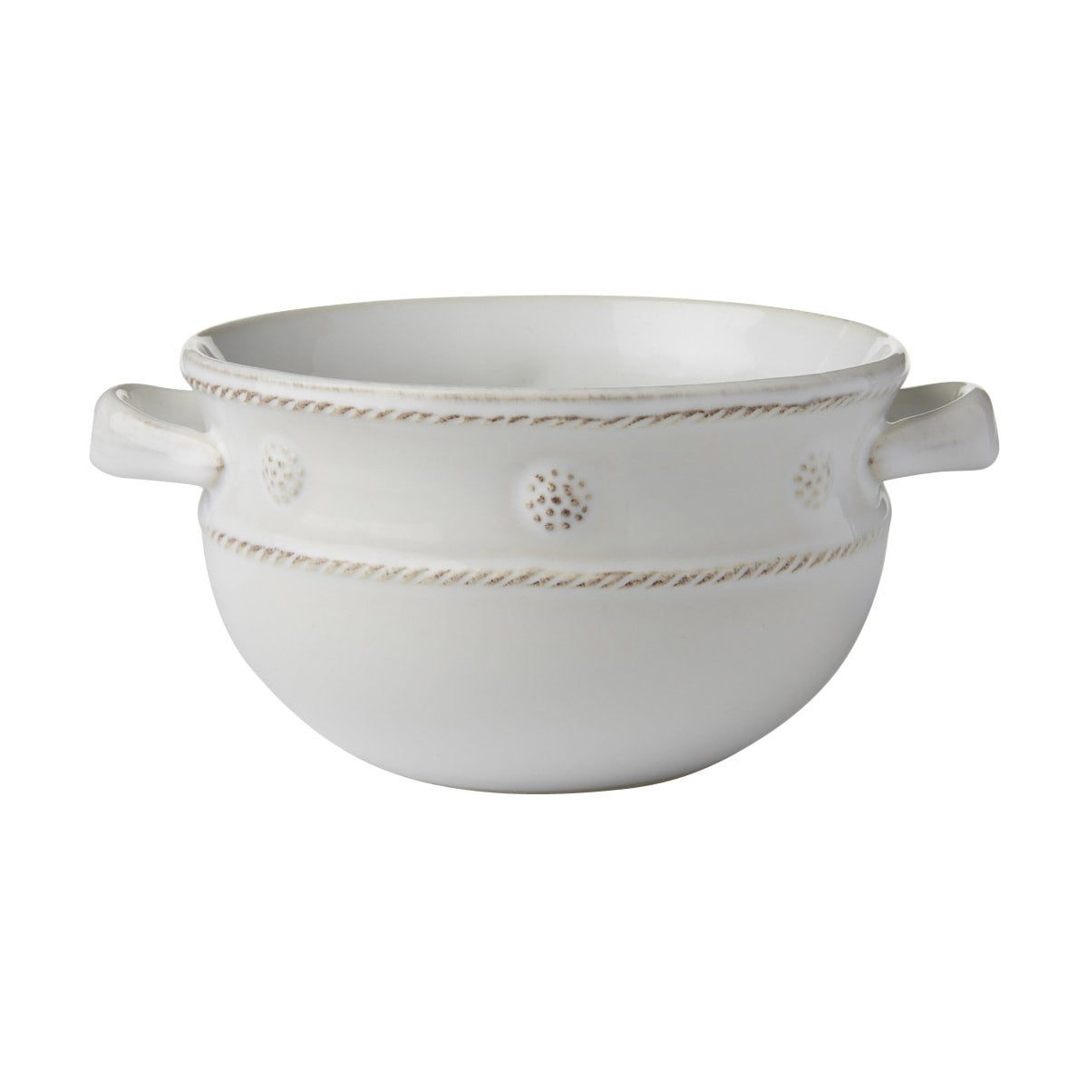 Berry & Thread Whitewash 2 Handled Soup/Chili Bowl