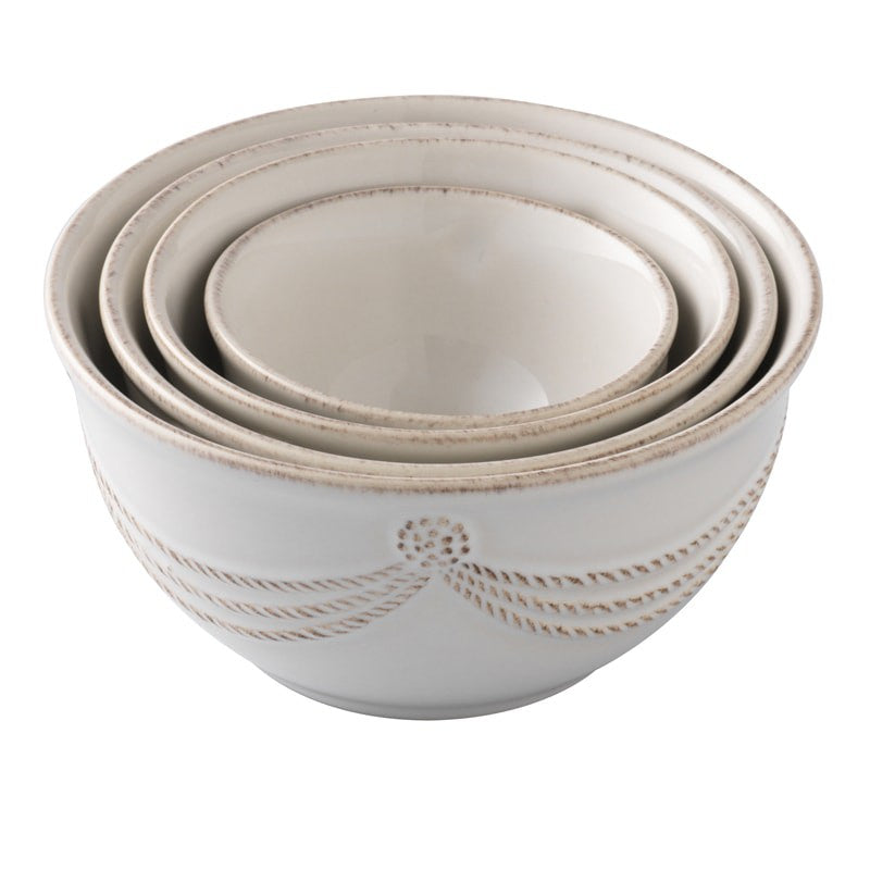 Berry & Thread Whitewash Nesting Prep Bowl Set/4