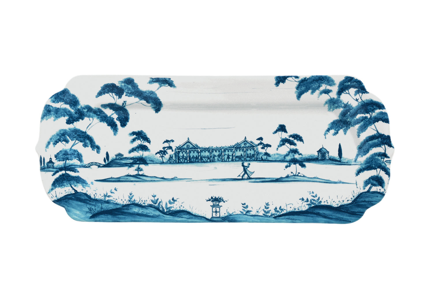 Country Estate Delft Blue Hostess Tray Garden Party