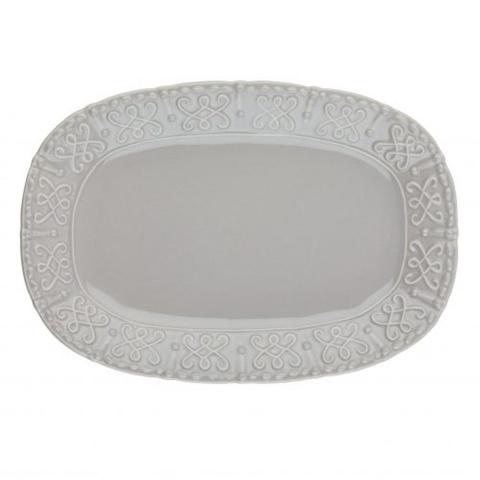 Historia Small Oval Platter Greystone