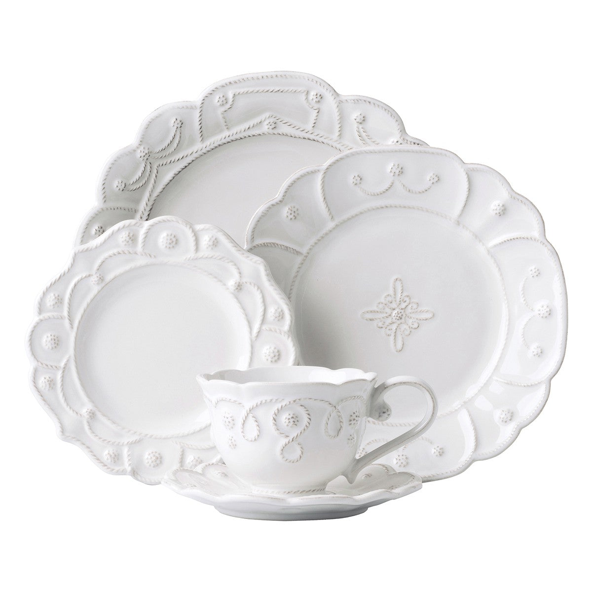 Jardins du Monde Whitewash 5pc Setting