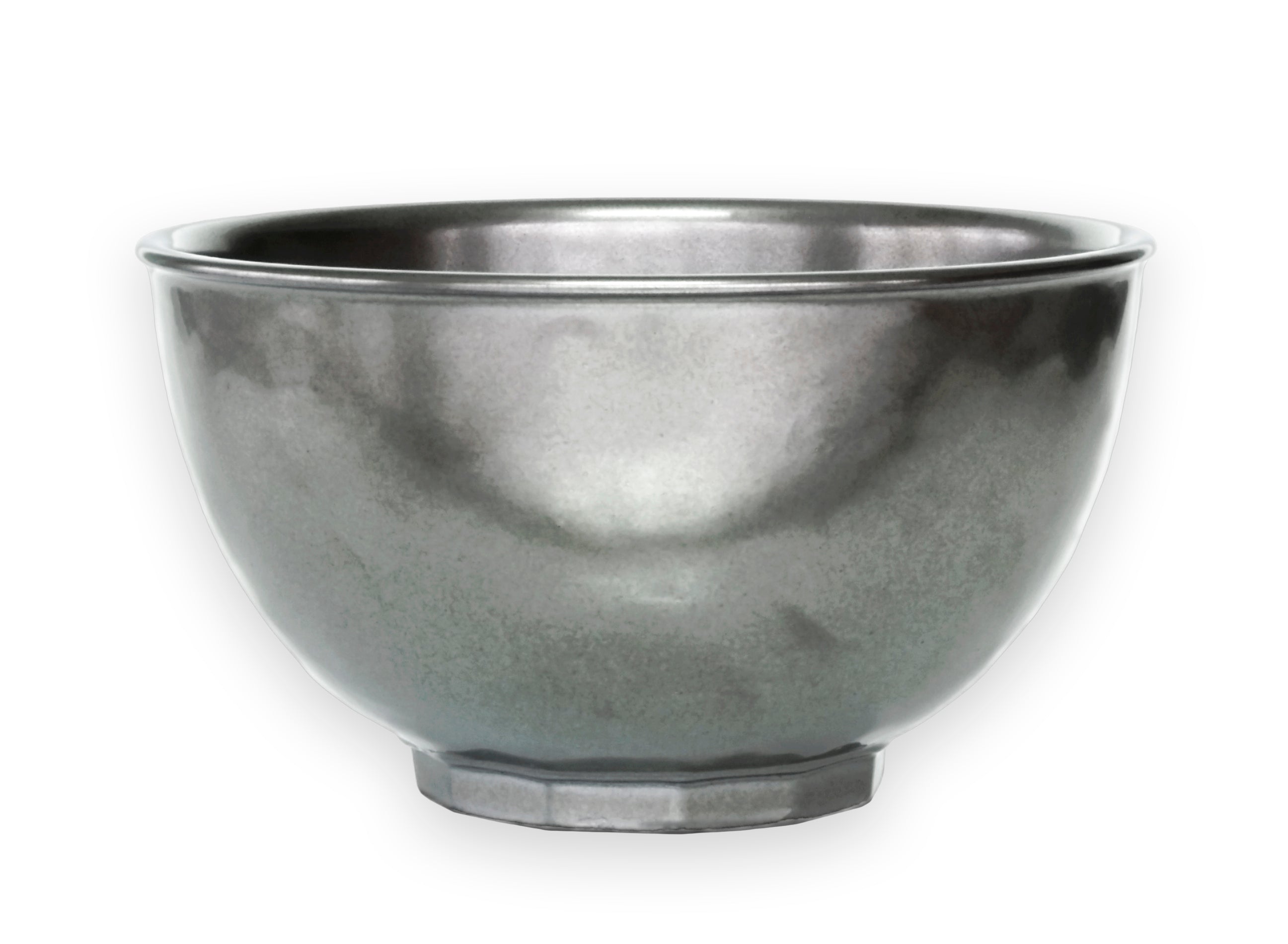 Pewter Stoneware Cereal/Ice Cream Bowl