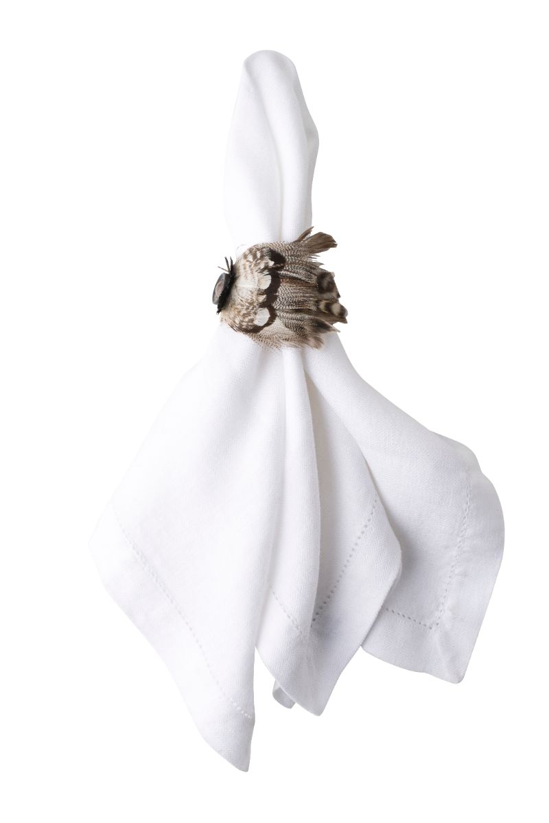 Feather Espresso Napkin Ring