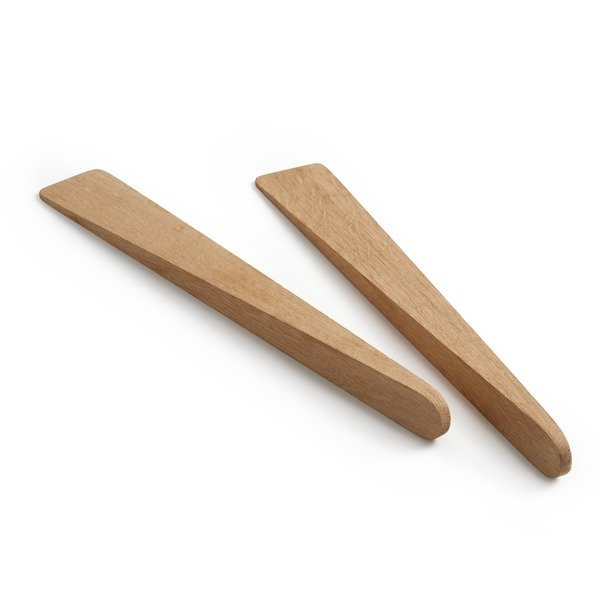 Oak Modern Salad Server Set - 13 Inch