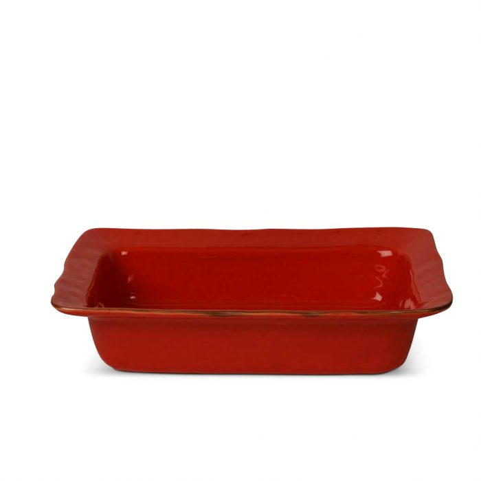 Cantaria Large Rectangular Baker Poppy Red