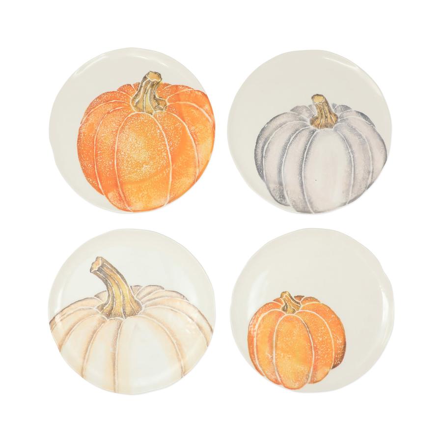 Pumpkins Assorted Salad Plates - Set of 4