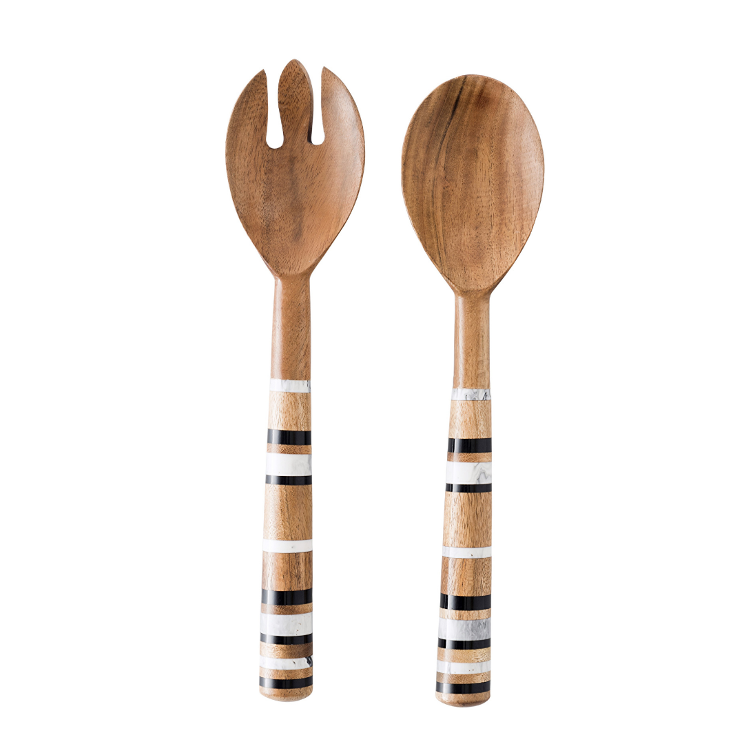 Stonewood Stripe Salad Server Set