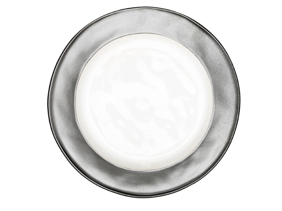 Emerson White/Pewter Dessert/Salad Plate