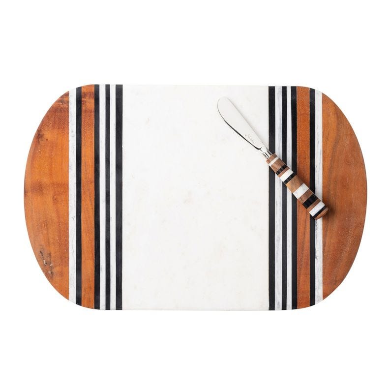 Stonewood Stripe Serving Board + Spreader