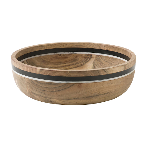 Stonewood Stripe 12" Round Serving Bowl