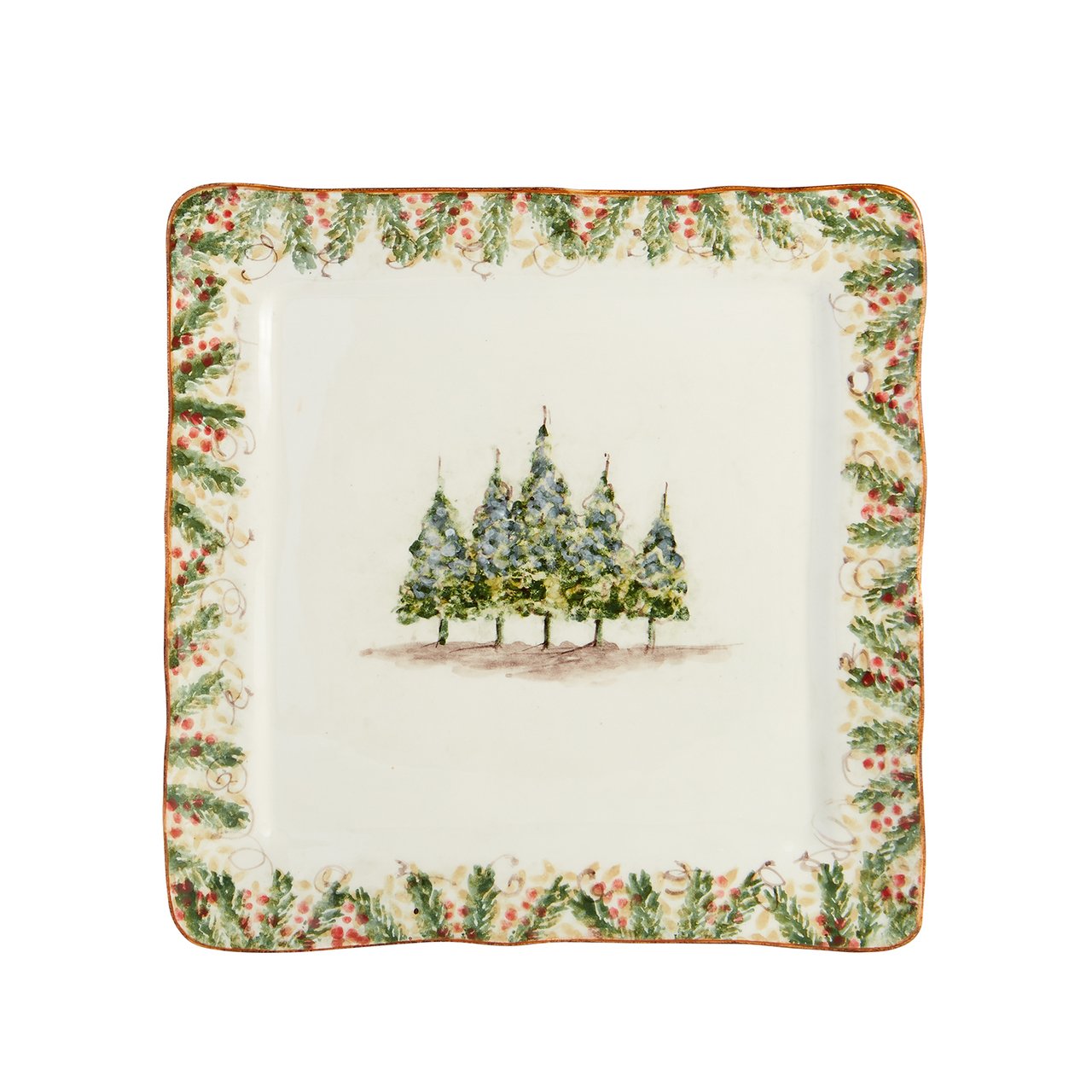 Natale Square Signed Platter