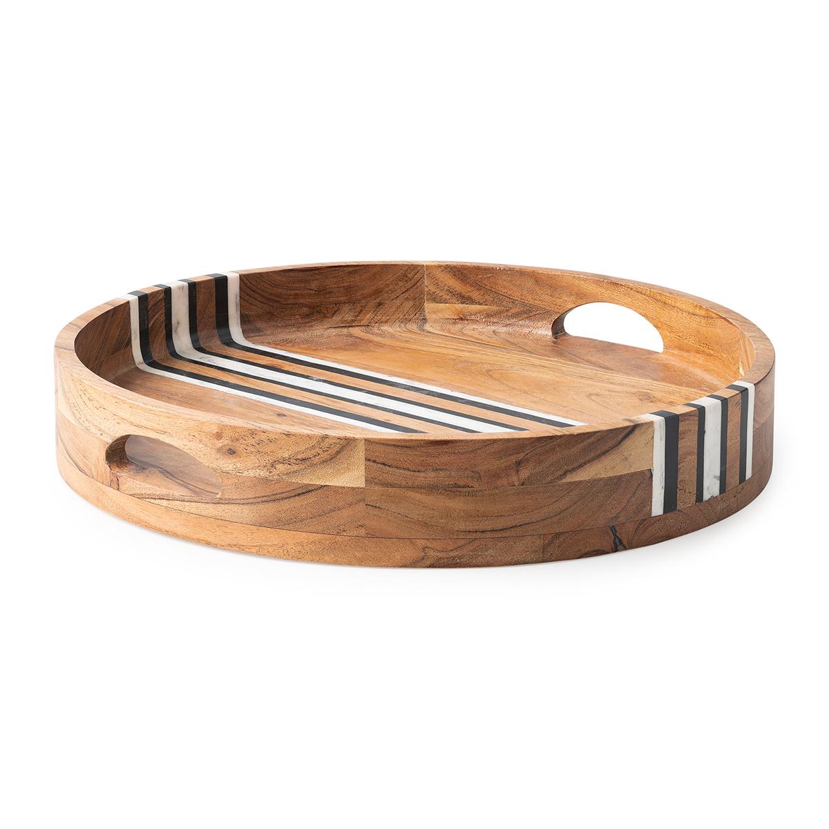 Stonewood Stripe Round Tray